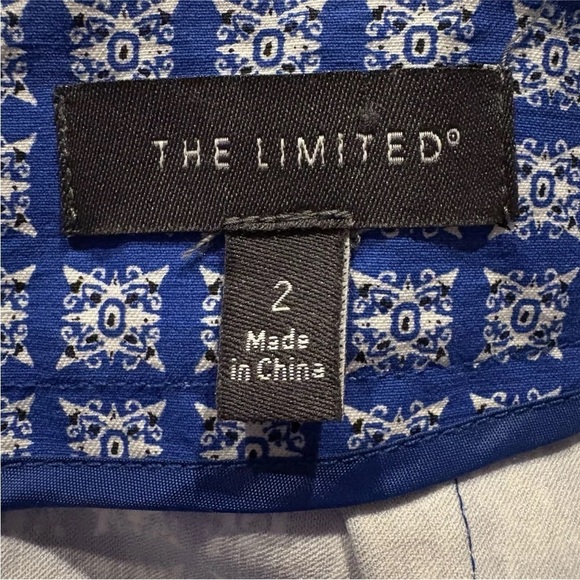 NWT The Limited Blue Geometric Print Pencil Skirt Womens Size 2 (1679) - Picture 3 of 5